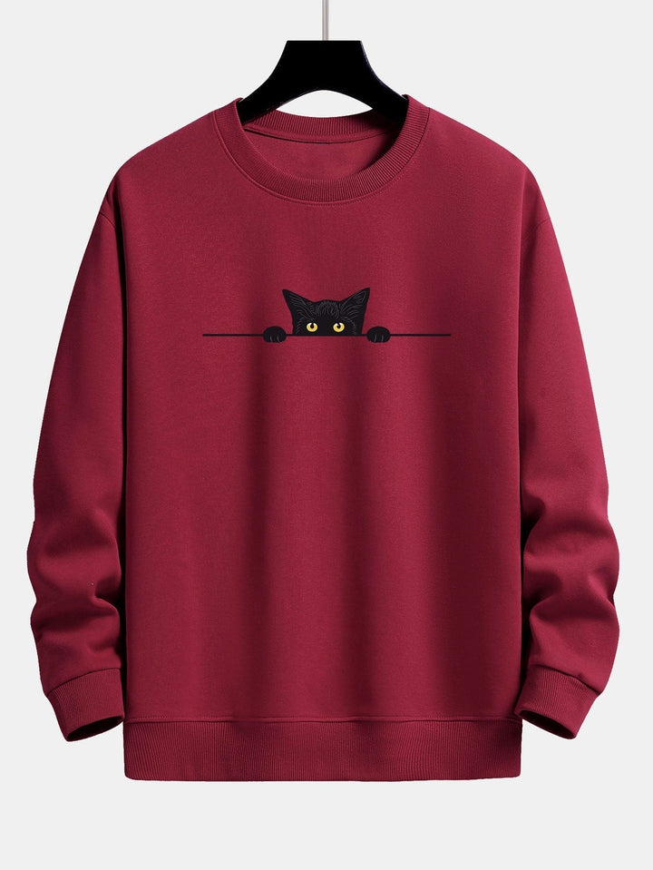 Tilly - Cozy Cat Print Sweatshirt