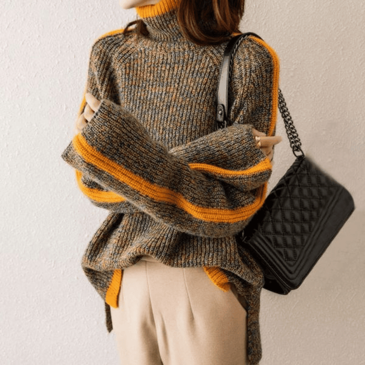 Olivia - Melange Knit Turtleneck