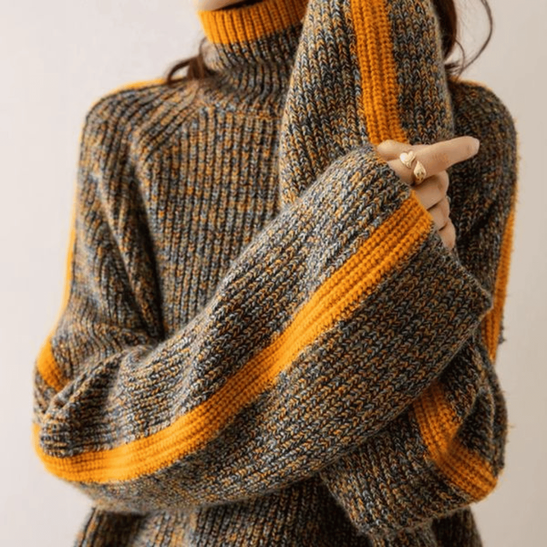 Olivia - Melange Knit Turtleneck