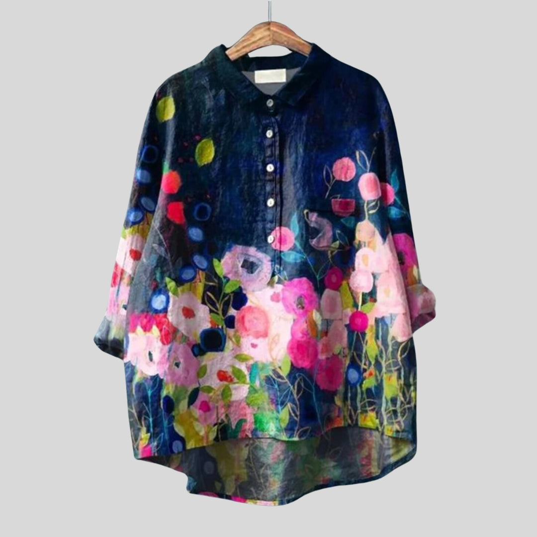 Isabella - Artistic Floral Blouse