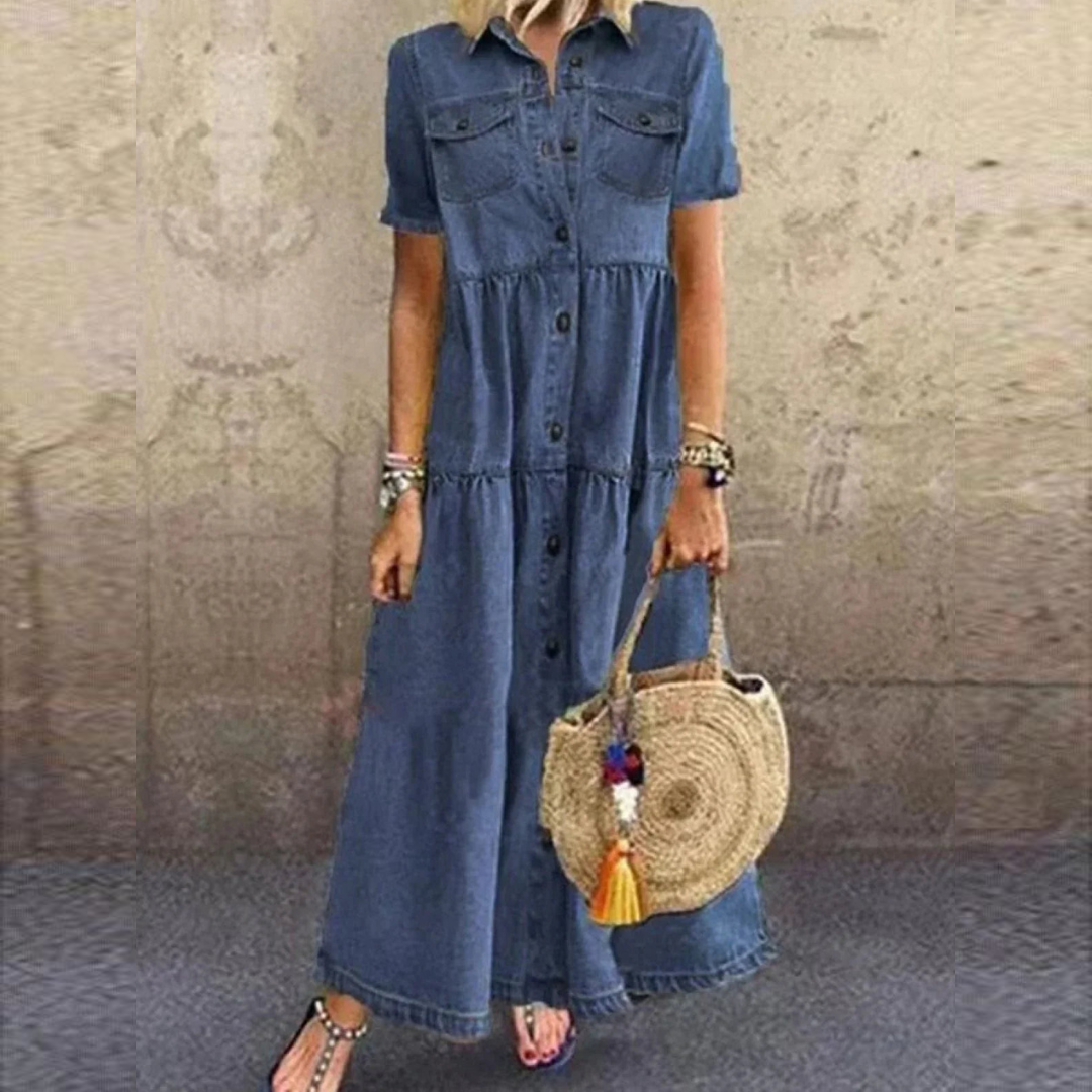 Genevieve - Stylish Denim Dress