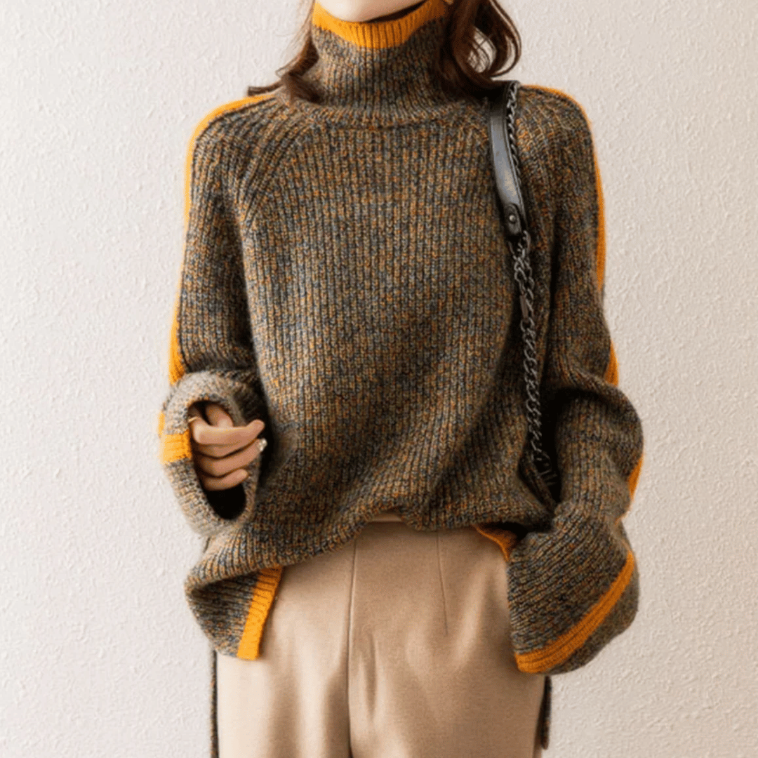 Olivia - Melange Knit Turtleneck