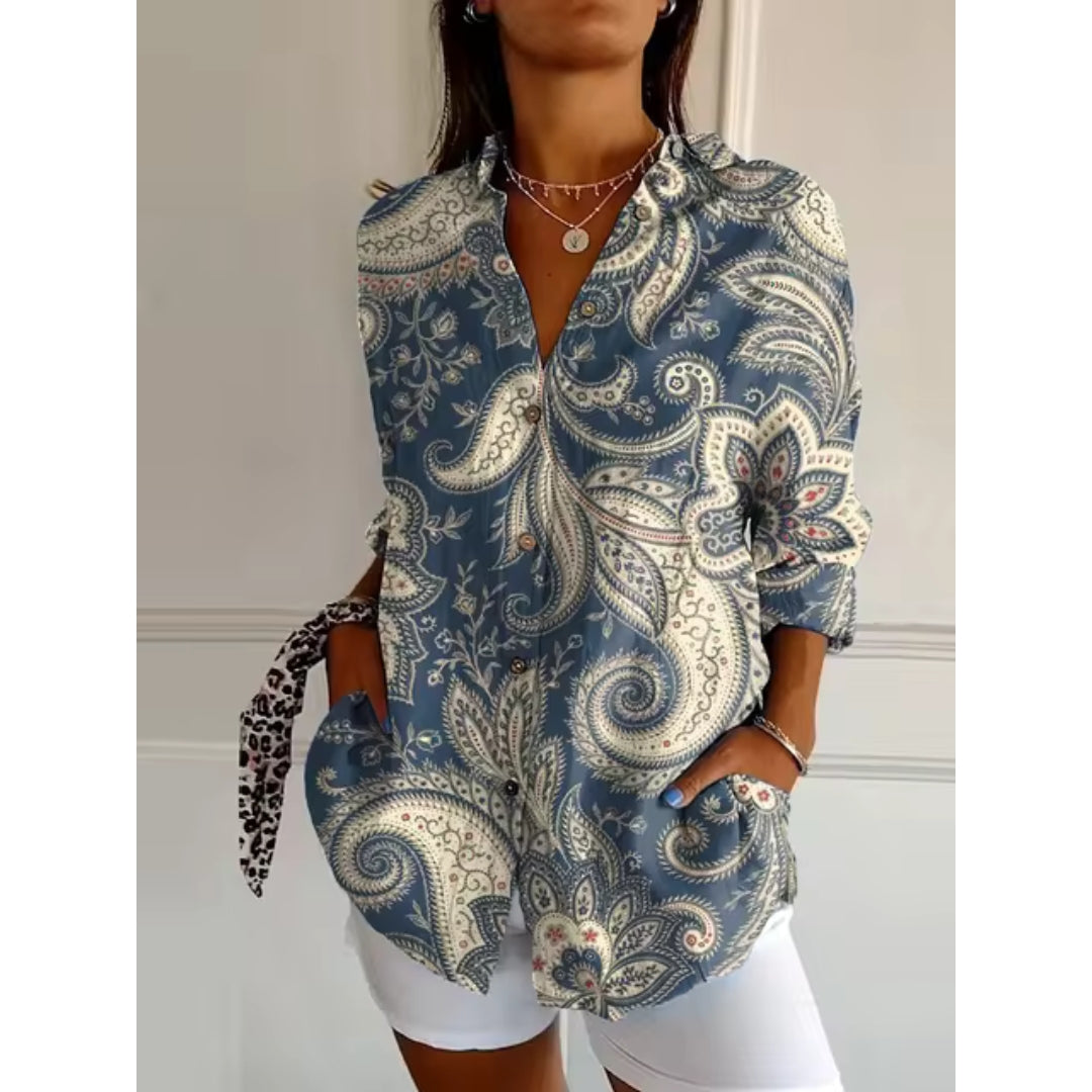 RIA - Casual Blouse with Floral Print