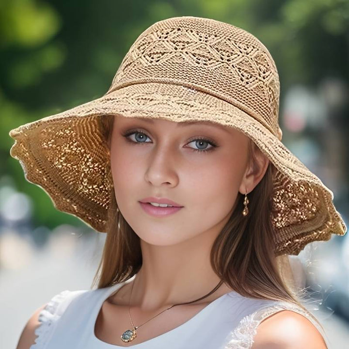 NORA | Elegant wide-brimmed folding sun hat