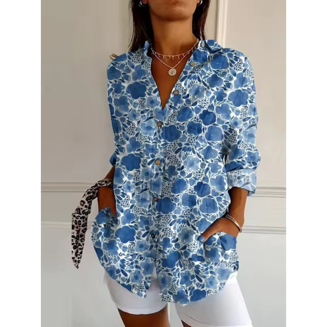 RIA - Casual Blouse with Floral Print