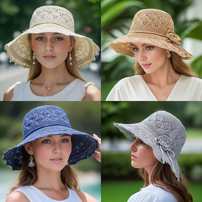 NORA | Elegant wide-brimmed folding sun hat