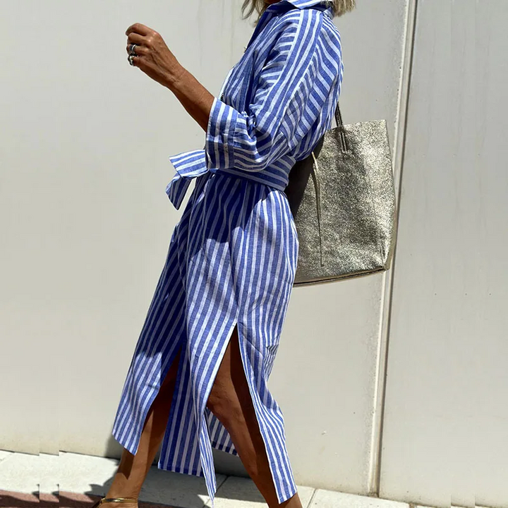 SOOF - elegant striped shirt dress