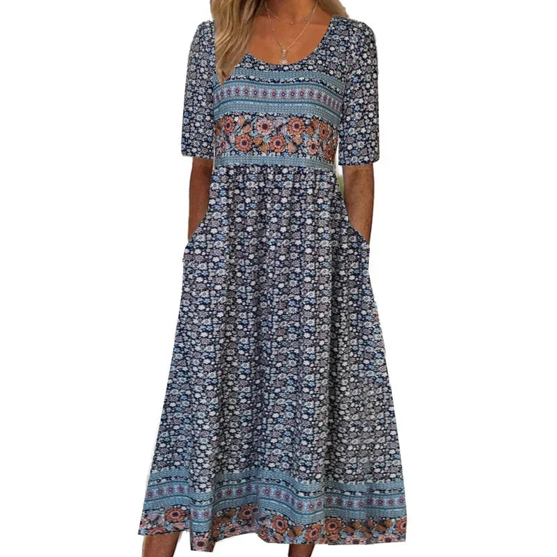 Harper - Bohemian Pleated Dress