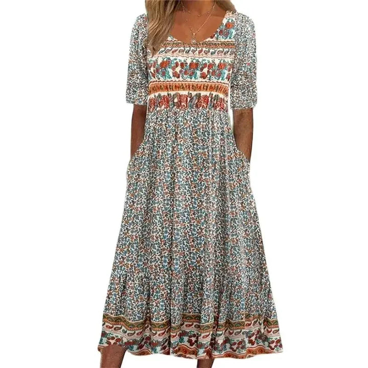 Harper - Bohemian Pleated Dress