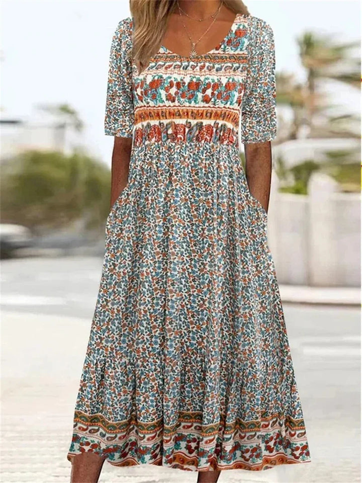 Harper - Bohemian Pleated Dress