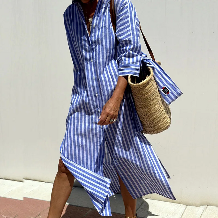 SOOF - elegant striped shirt dress