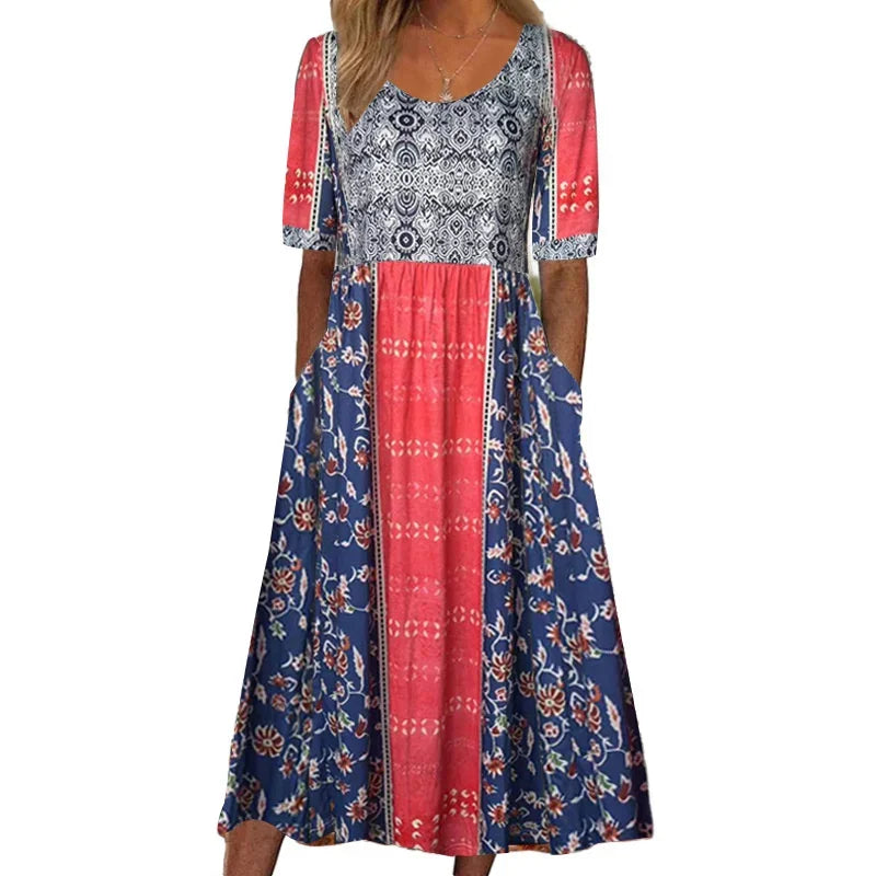 Harper - Bohemian Pleated Dress