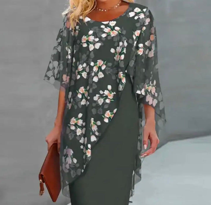 Grace - Floral Dress with Tummy Coverage