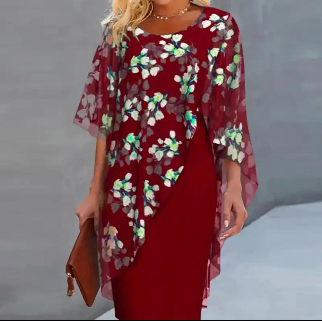 Grace - Floral Dress with Tummy Coverage