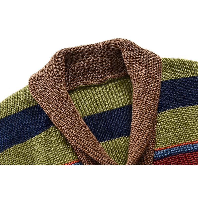 Marc - Men's Colorblock Lapel Sweater