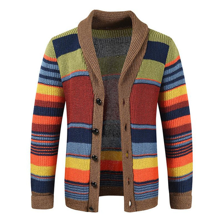 Marc - Men's Colorblock Lapel Sweater