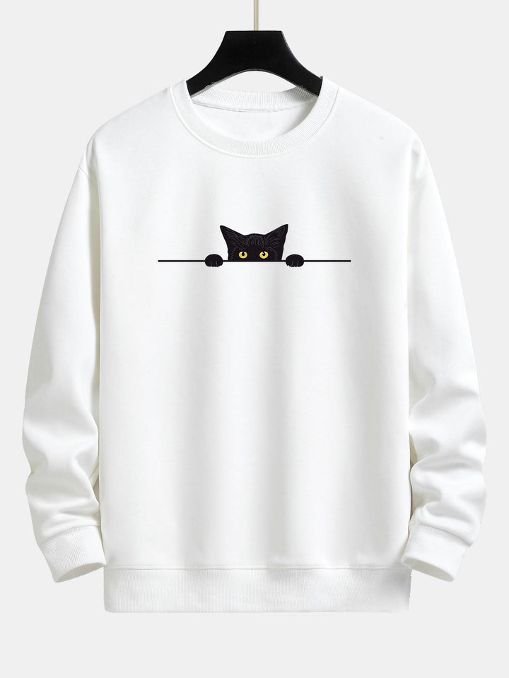 Tilly - Cozy Cat Print Sweatshirt