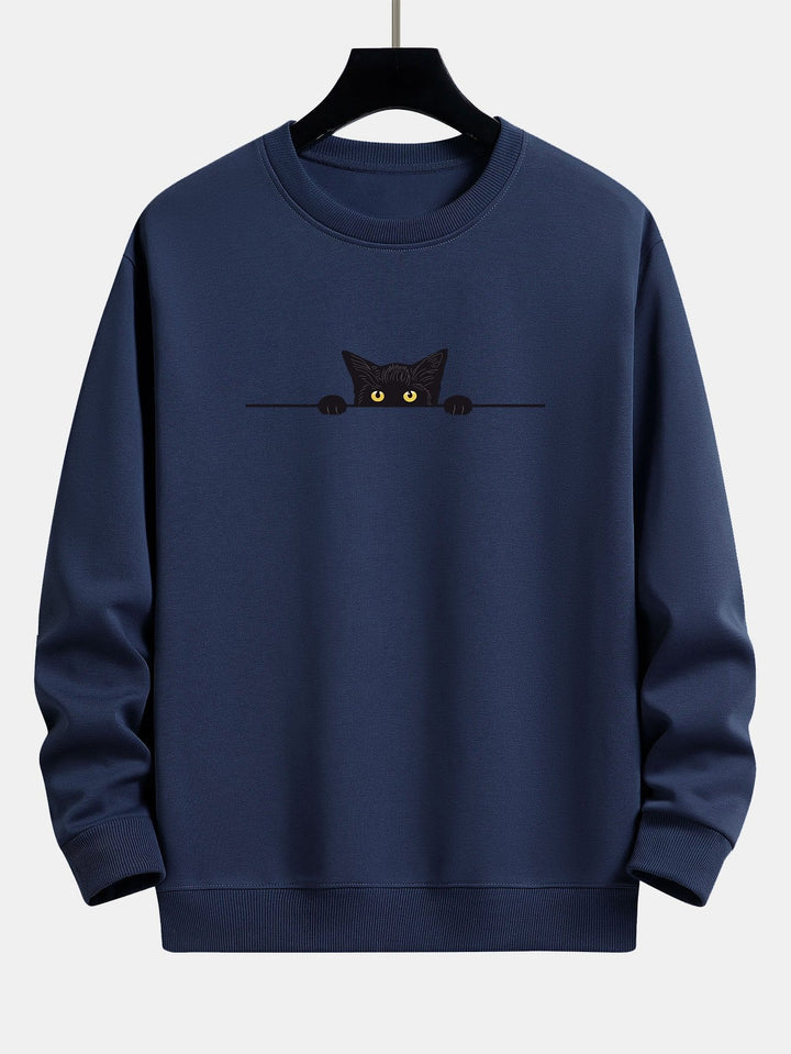 Tilly - Cozy Cat Print Sweatshirt