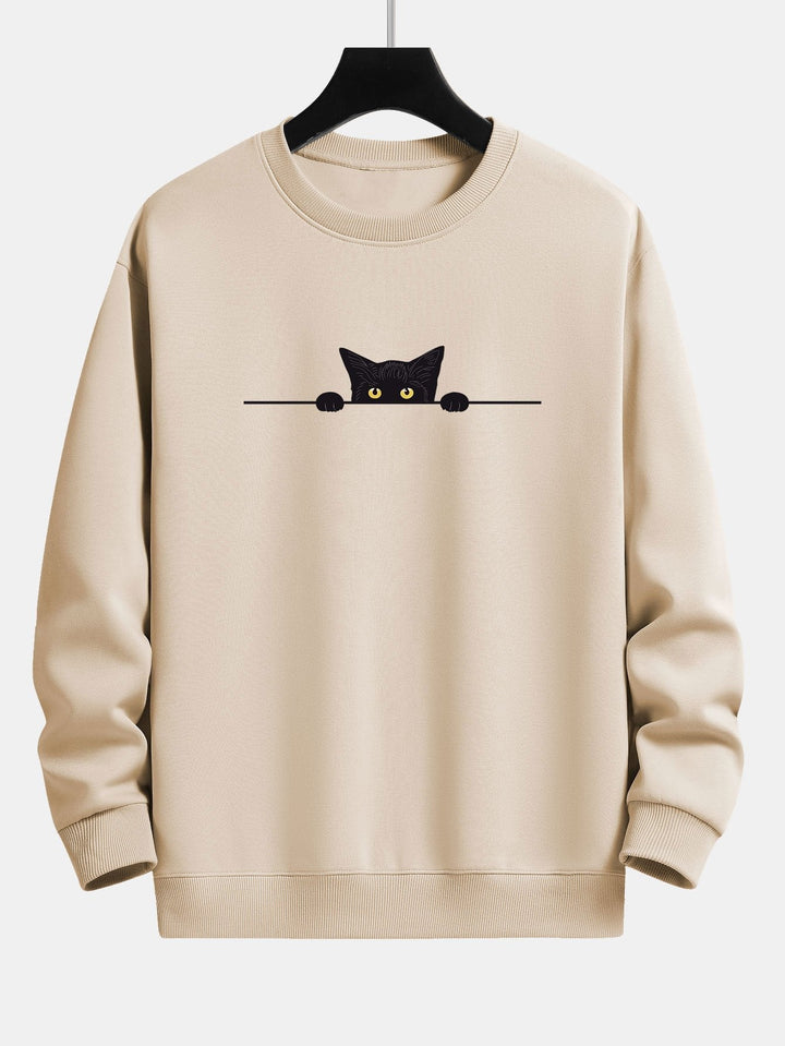 Tilly - Cozy Cat Print Sweatshirt